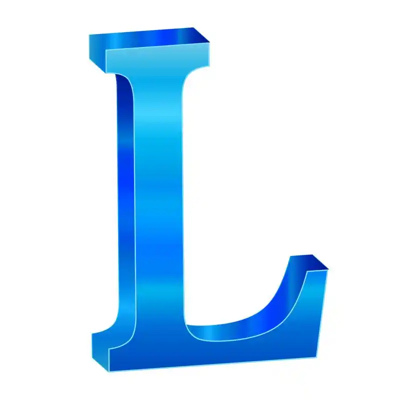 蓝色字母 l,蓝色字母 l