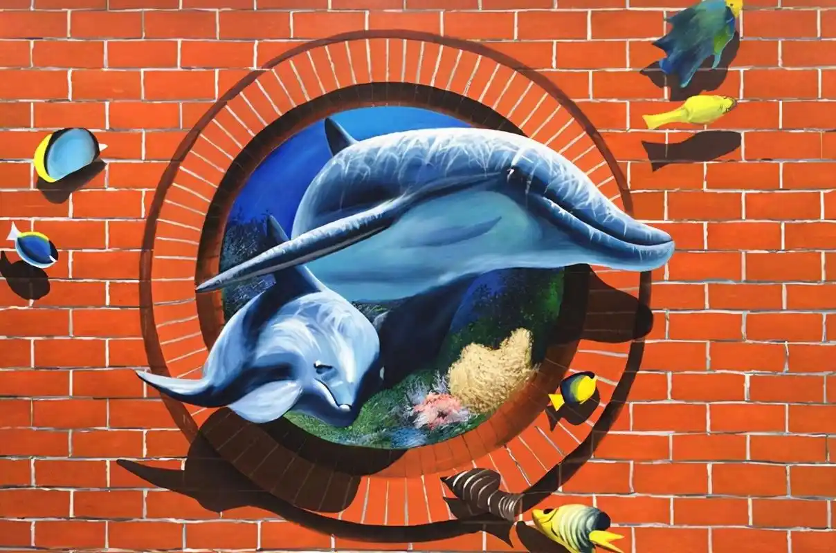 别逗了,四维立体墙绘给你好看