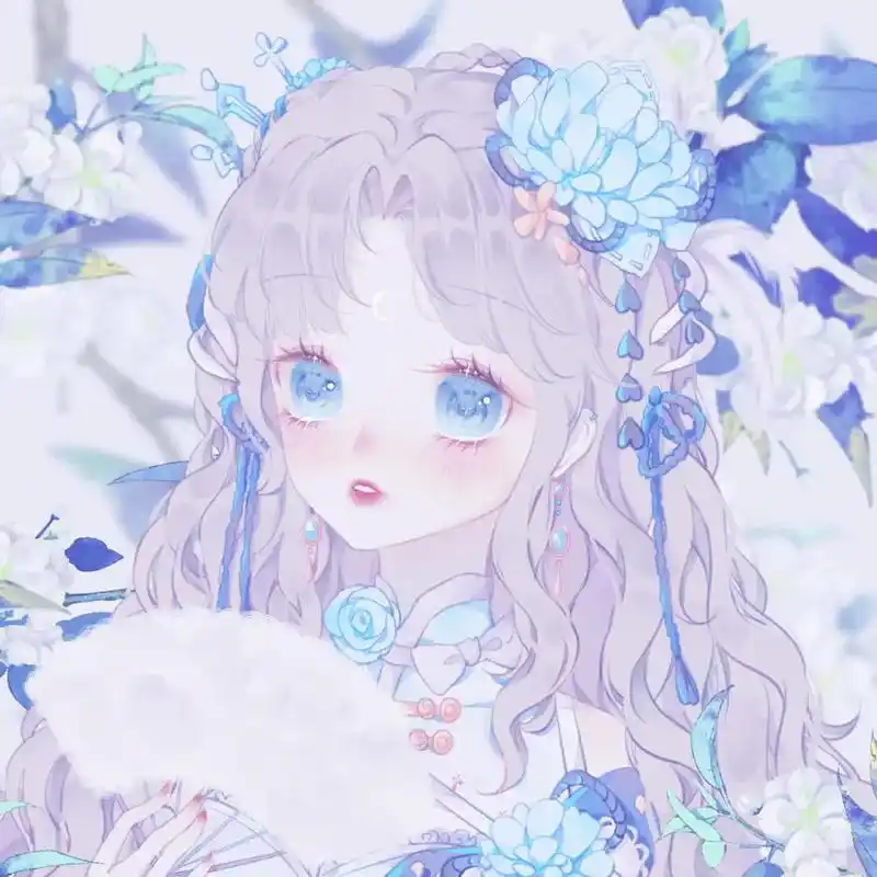 蓝色头像 - 樱花树 - 抖音