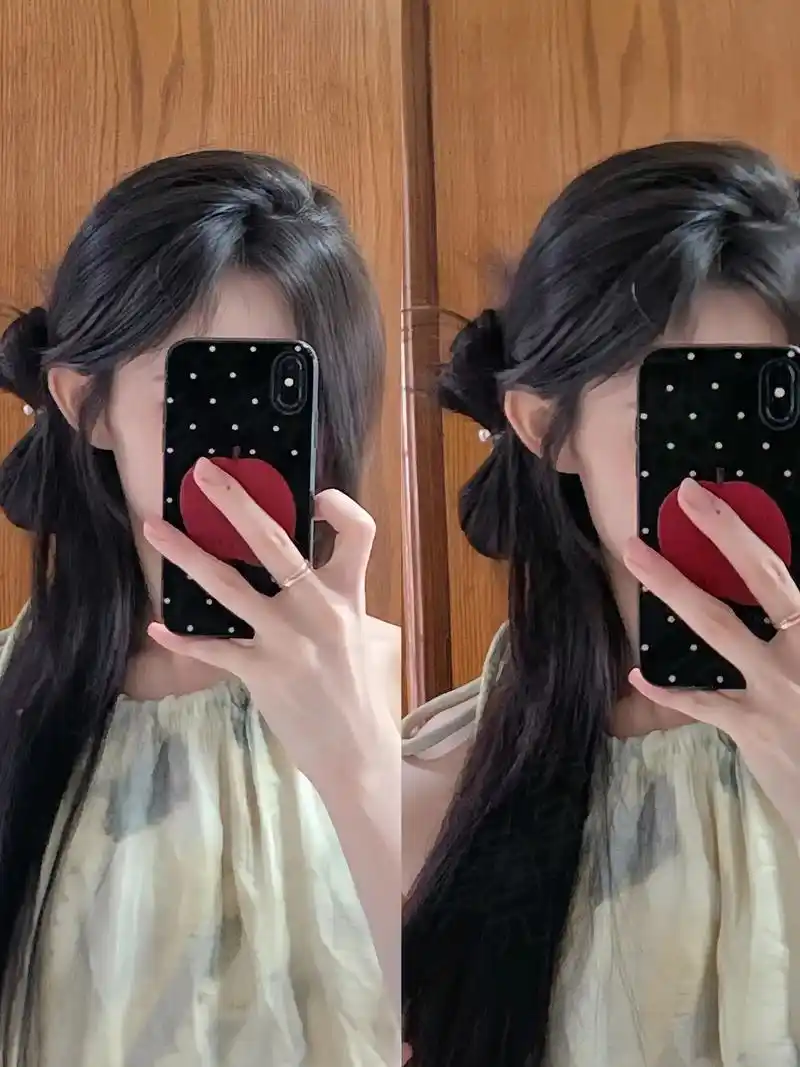 新中式蝴蝶结侧编发发型教程,拿捏氛围感.