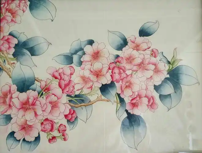 15级高职 刘畅:工笔《海棠花》