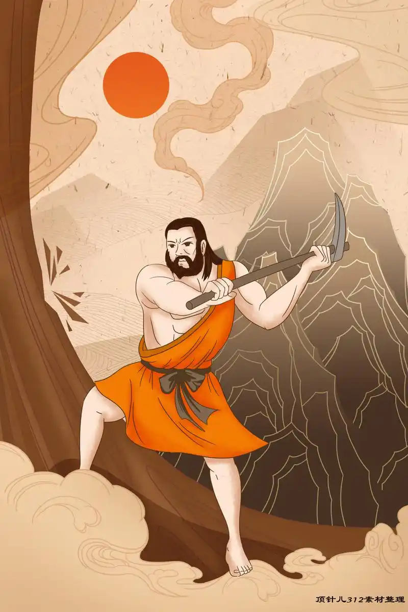 中国古代神话传说,海报设计素材,九尾狐近卫填海等一系列插画