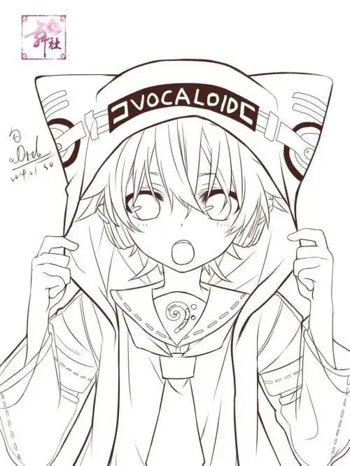 二次元人物萌图简笔画