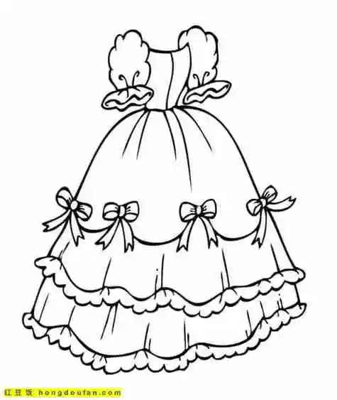 画蓬蓬裙简笔画可爱