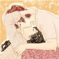 二次元唯美系情侣接吻头像