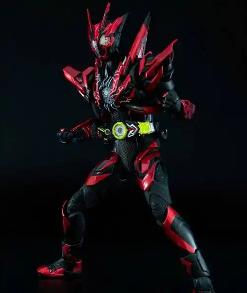 假面骑士01地狱蝗虫shf手办官方实物酱油炒冷饭版闪突蝗虫很香_样子