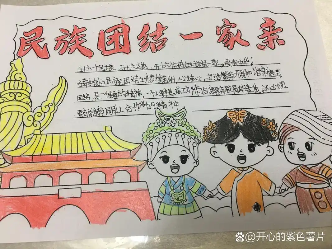 民族团结手抄报
