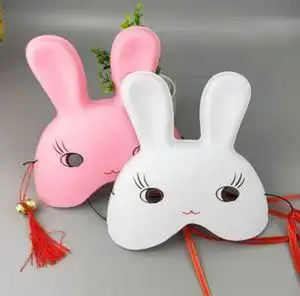 假面舞会面具万圣节亮片小兔子卡通化妆表儿童演动物成人装饰用品