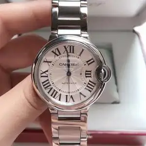 8新]卡地亚手表女蓝气球精钢全自动机械女士手表w6920071正品