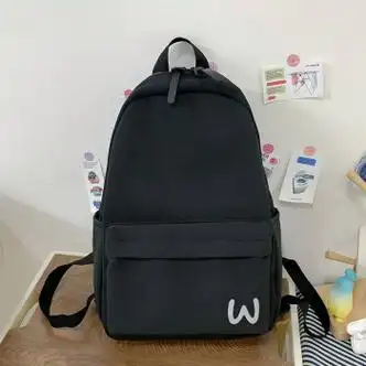 书包初中女生高中生大容量高颜值小众感双肩包生女肩包黑色