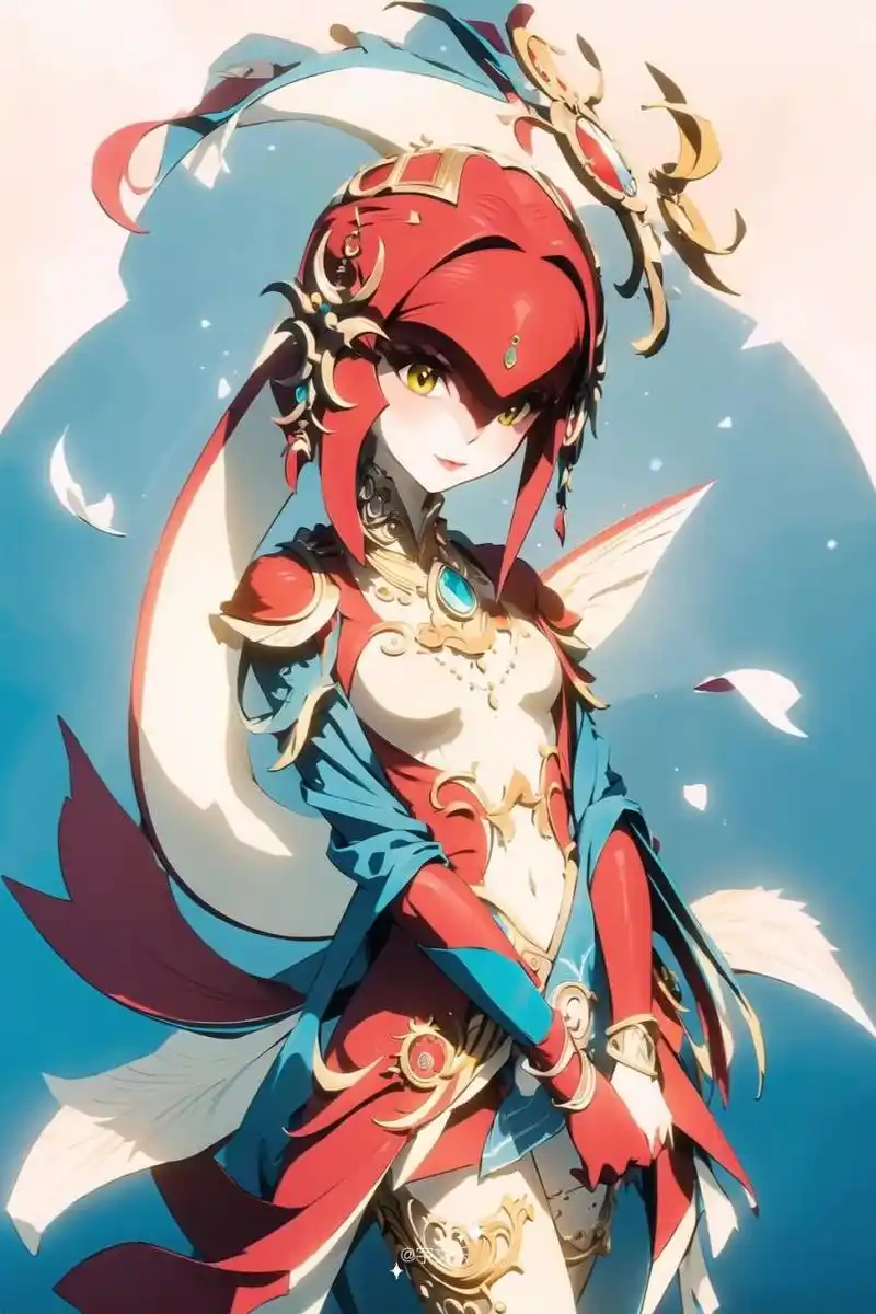 99卷|塞尔达壁纸|英杰篇:米法 03 尝试了下其他风格的米法.