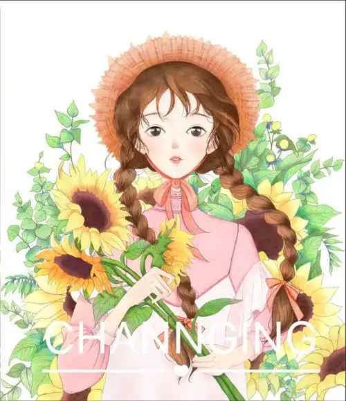 画的一张杂志封面,继续少女吧.