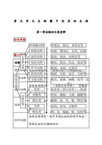 八上生物整本思维导图 - 百度文库