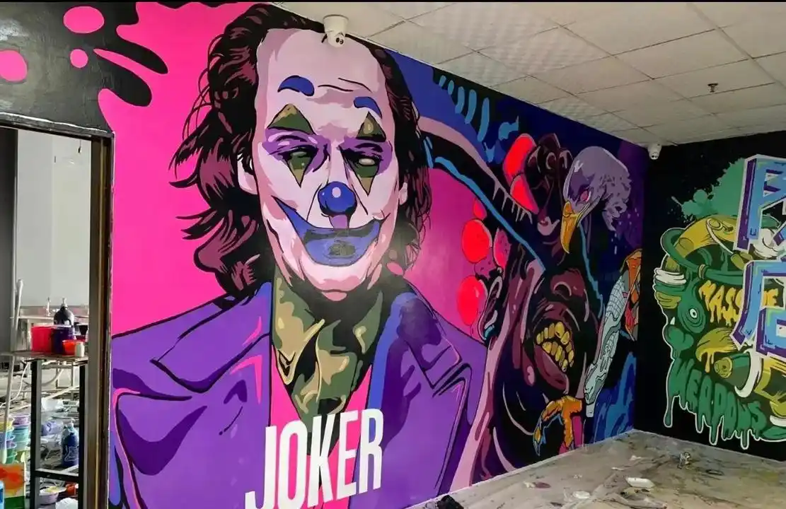 杭州墙绘 #墙体彩绘 #涂鸦 #酒吧 #酒吧 - 抖音