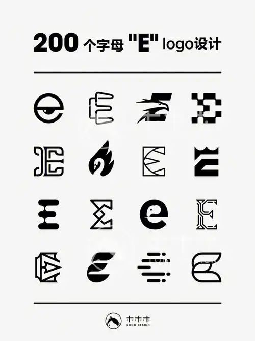 logo设计200个字母e的创意变形78