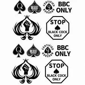 花臂字母手腕纹身贴黑桃q纹身森系贴纸黑白欧美时尚遮瑕男女夜店