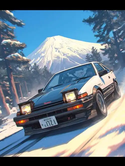 经典丰田ae86车型漫画与0396设计手稿