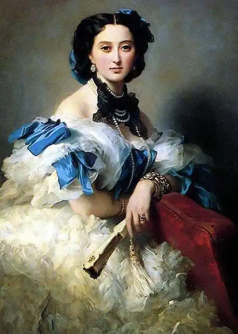 德国画家弗朗兹·萨弗·温特豪德笔下的贵族女性油画欣赏