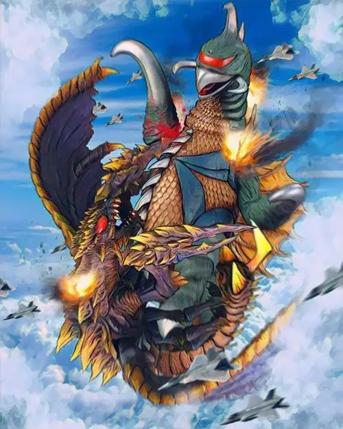 哥斯拉# #怪兽# 超翔龙对昭和盖刚浏览:1771收藏:0支持:56上传时间