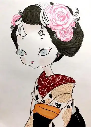 艺妓超详细马克笔绘画教程