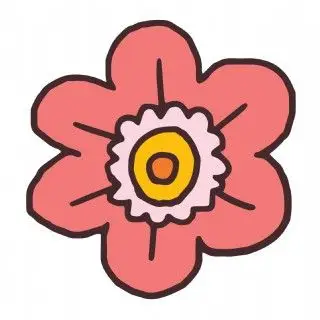 橙色的卡通小花免抠图下载