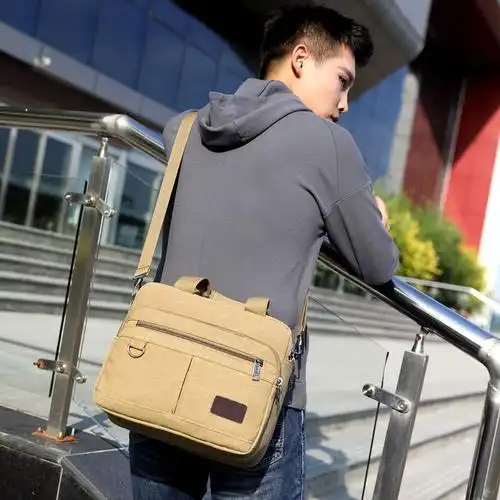 派尼美特男士包单肩包斜挎包帆布包包男包男挎包手提包休闲单肩背包