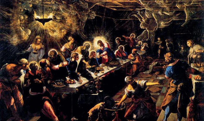 丁托莱托幻光奇效的极为理想的创作丁托莱托圣经题材油画最后的晚餐