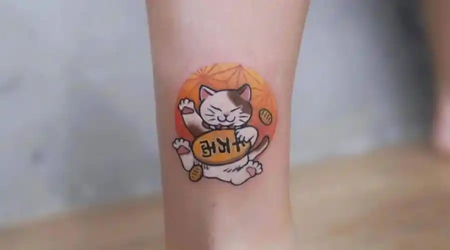 能给你带来财运的招财猫纹身