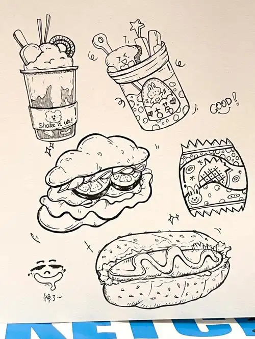 手帐素材美食篇