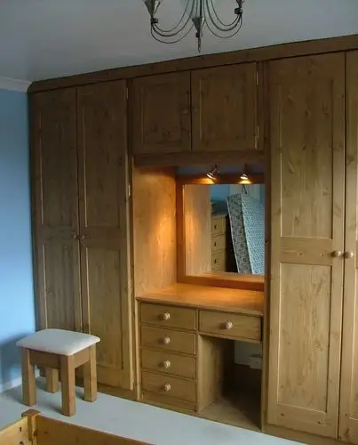 复古风格原木组合大衣柜效果图实木大衣柜图片