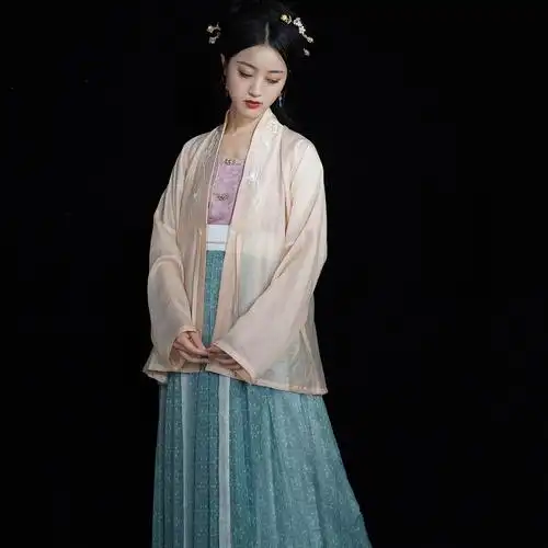 明制白菜汉服领衫直领对襟短衫春夏夏秋薄款汉服