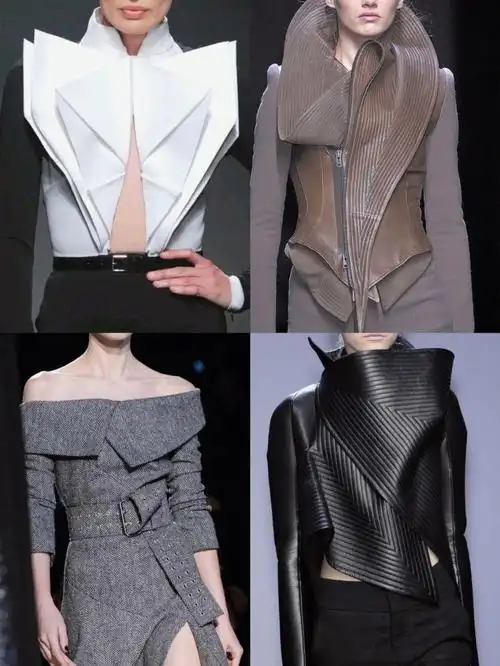 服装细节灵感打造建筑感廓形的翻驳领分享