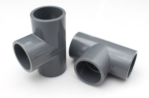 upvc灰色给水管配件接头pvc直接直通弯头立体接头