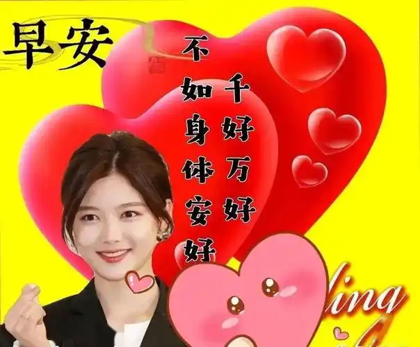 非常漂亮的美女早安动态表情图片2021秋日群发早上好问候美女动态表情