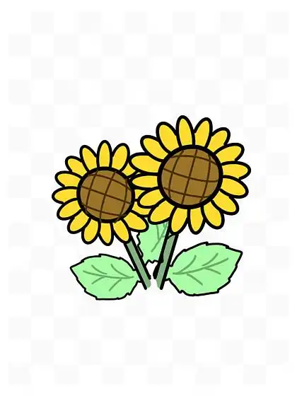 >向 /i> i>日 /i> i>葵 /i>儿童 i>简 /i> i>笔 /i> i>画 /i>装饰图案