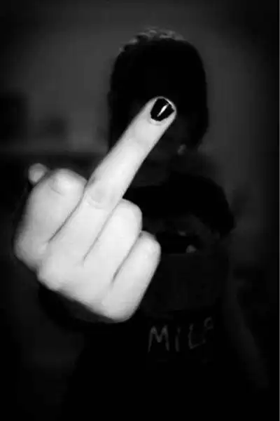 求一些竖中指的图片做图像