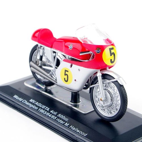 伊达雷利1:22奥古斯塔500cc复古仿真合金跑车摩托车模型玩具收藏