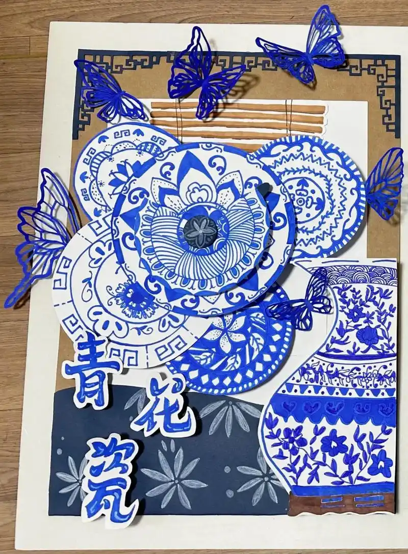 青花瓷主题环创.真的太喜欢啦,赶紧安排起来#幼师必备 #幼儿 - 抖音