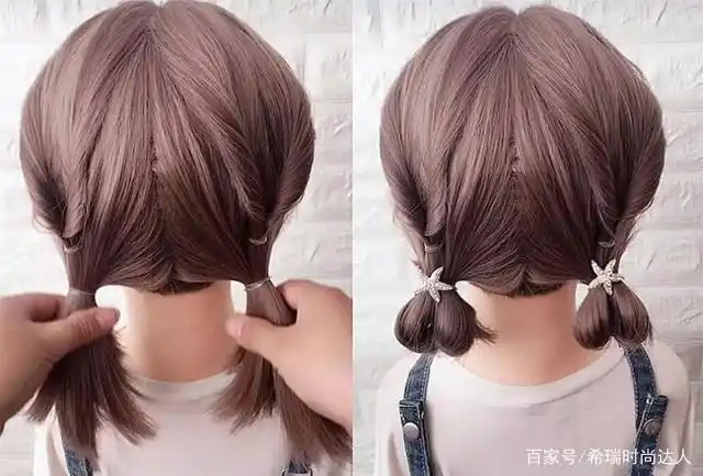 甜美的短发辫,短发也能编辫子