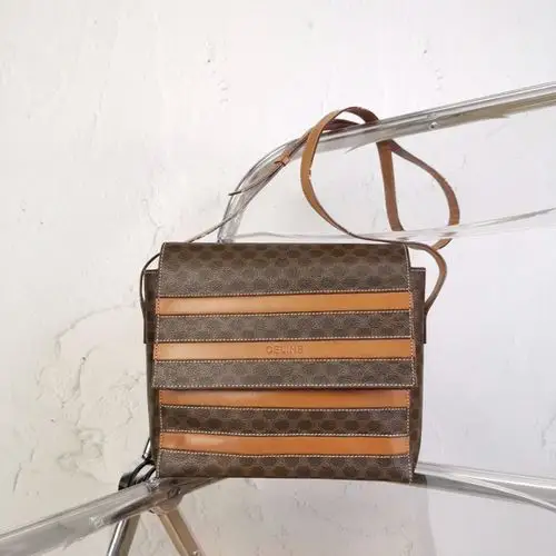 celine赛琳女士老花条纹翻盖斜挎单肩包-心上共享平台