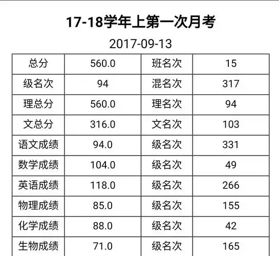 高中成绩单,学校及假期潜能训练营证书