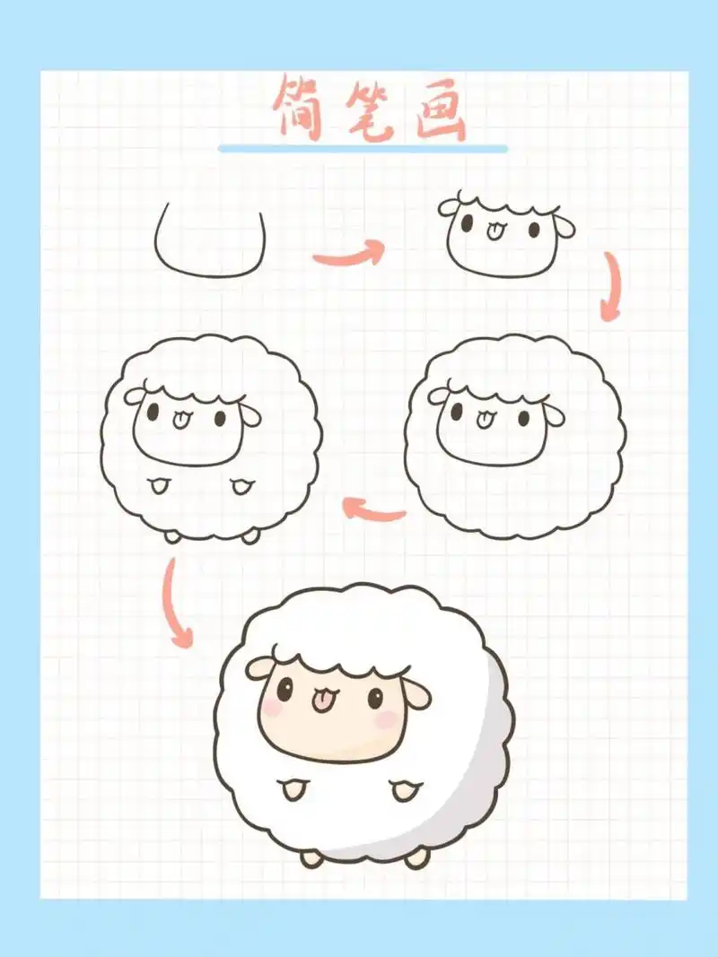 绵羊简笔画