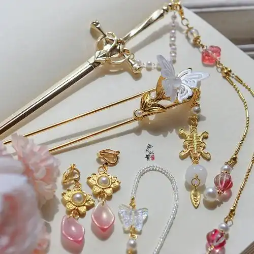 玲珑似繁古风汉服发饰长流苏长剑发簪子仙气步摇藏剑簪禁步簪中剑