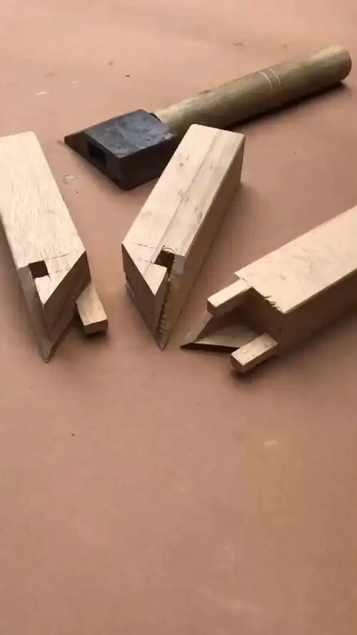 大家熟知的粽角榫,有点小难度,木工出师必备技能#榫卯结构