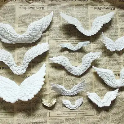 绯惑 手工diy 白色金色天使翅膀 娃娃用超小迷你道具 1个价 12款