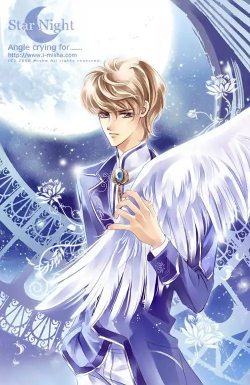 谁能给我一张男天使的图片,要深蓝或黑蓝和浅蓝交错的!谢谢!