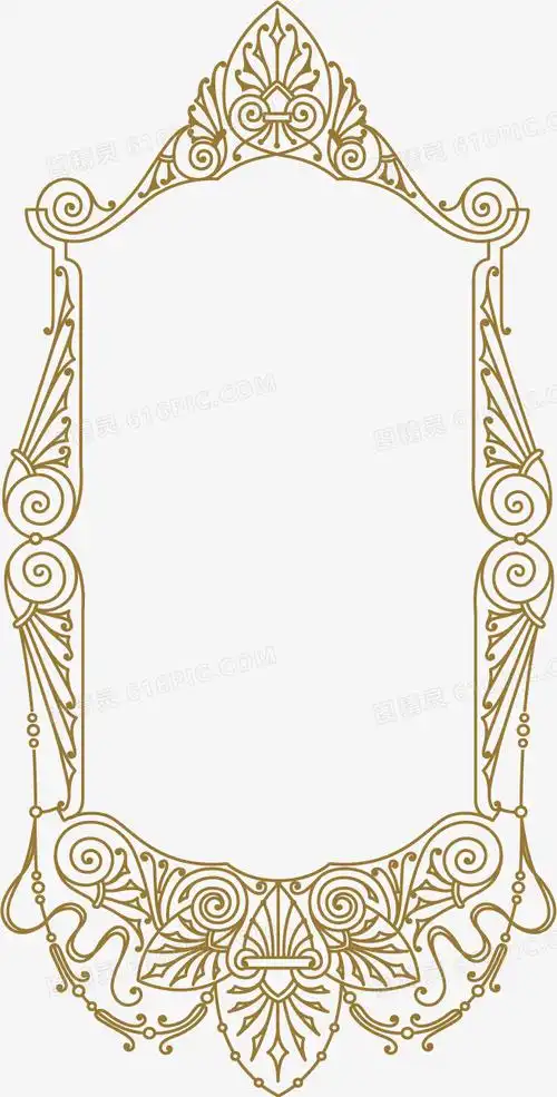 欧式边框矢量线框图