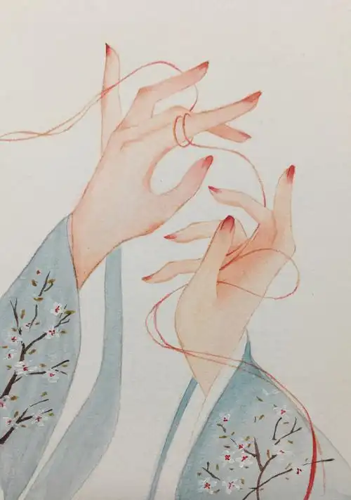 水彩纤纤玉手(临摹)