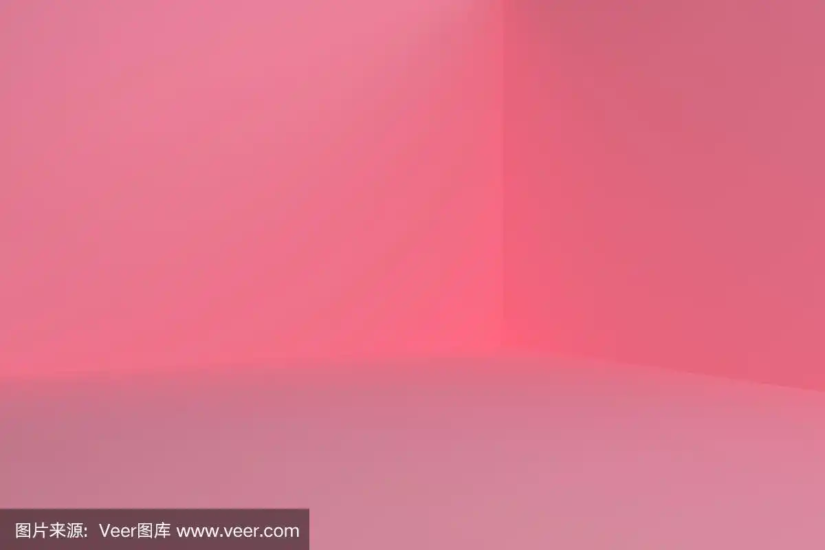 几何粉色奶油场景与渲染.概念:可爱,爱,简约.