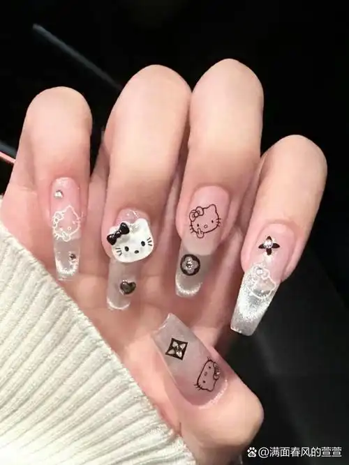 可爱hellokitty卡通|美甲  *kitty控集合啦!